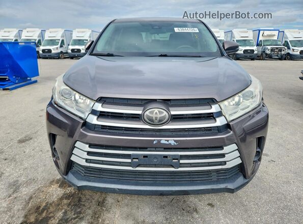 5TDZARFH9HS023291 2017 TOYOTA HIGHLANDER Gray Widok z tyłu