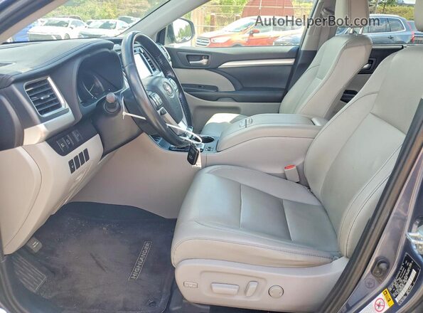 5TDKZRFH5KS301427 2019 TOYOTA HIGHLANDER Blue Вид панелі приладів