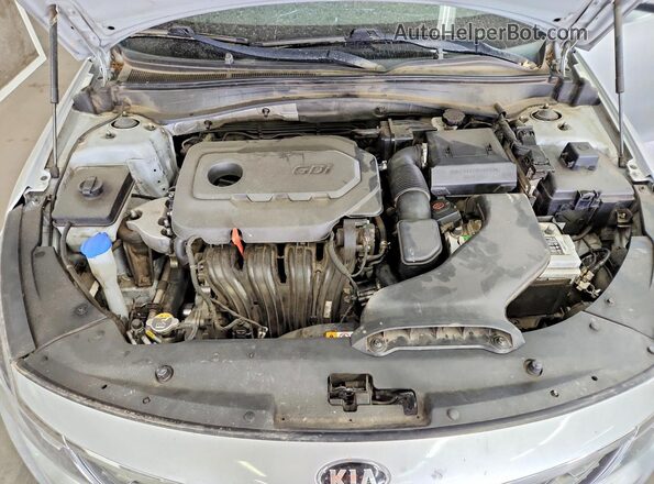 5XXGT4L37KG277345 2019 KIA OPTIMA Silver Widok komory silnika