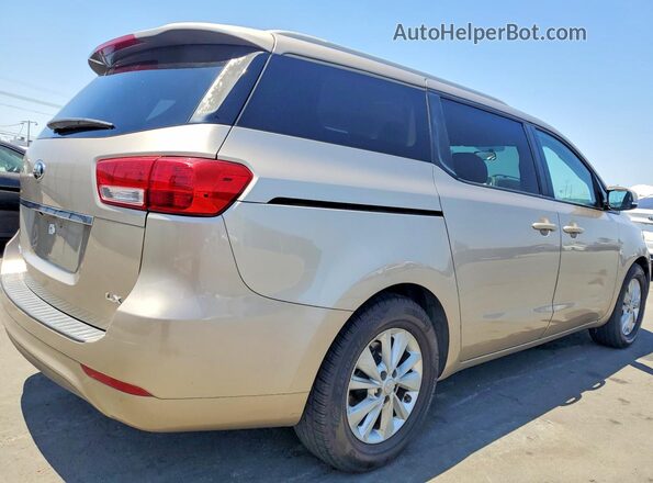 KNDMB5C18G6140138 2016 KIA SEDONA Tan Передня права чверть
