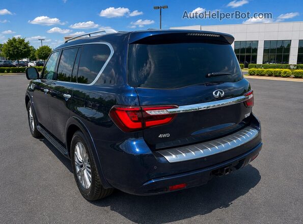 JN8AZ2AE8M9269966 2021 INFINITI QX80 Синий Передняя правая четверть