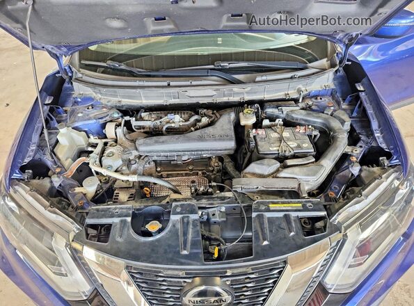 KNMAT2MV1JP597441 2018 NISSAN ROGUE Blue Vista del compartimento del motor