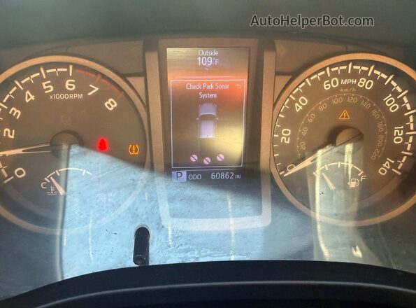 5TFCZ5AN3KX203727 2019 TOYOTA TACOMA White Vista del cuadro de instrumentos