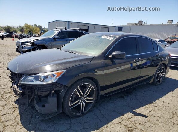 1HGCR2F55GA175769 2016 HONDA ACCORD Black Trasero izquierdo