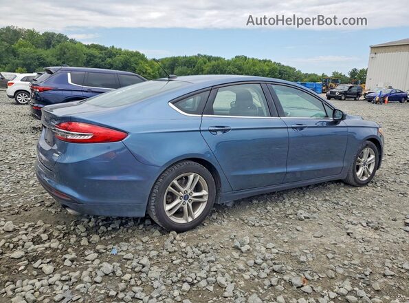3FA6P0HD8JR179876 2018 FORD FUSION Blue Przód prawy