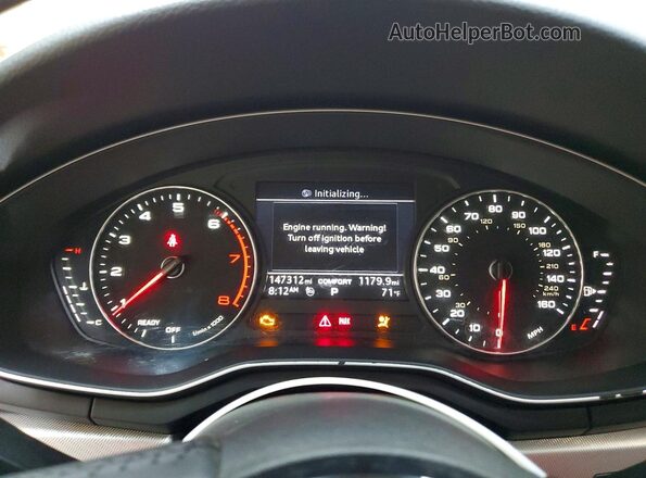 WAUGNAF40HN029073 2017 AUDI A4 White Widok tylnych siedzeń