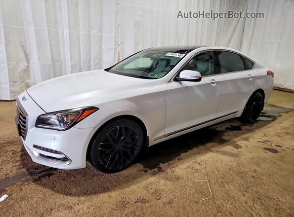 KMHGN4JE5JU251300 2018 GENESIS G80 White Հետևի ձախ