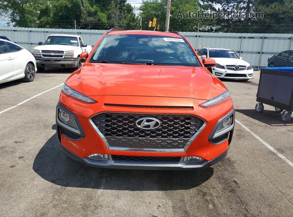 KM8K3CA5XKU364042 2019 HYUNDAI KONA Orange უკანა ხედი