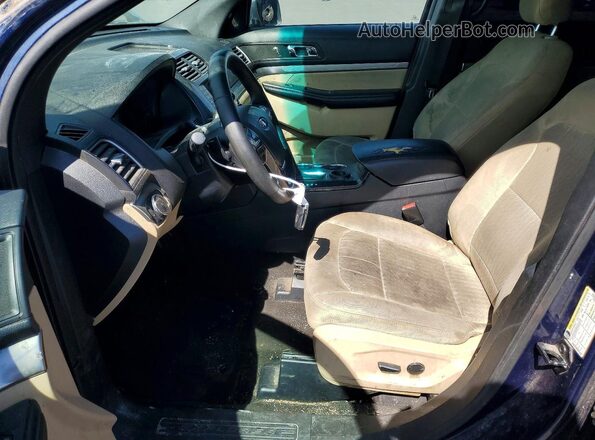 1FM5K7BHXGGC05267 2016 FORD EXPLORER Blue Vista del salpicadero