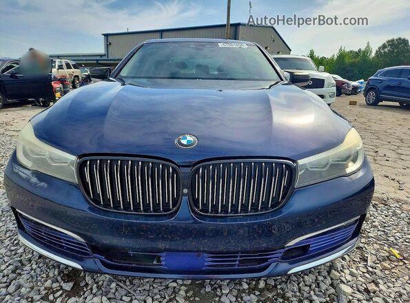WBA7E2C52GG714486 2016 BMW 7 SERIES Blue Rear view