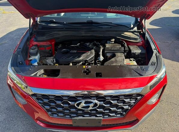 5NMS5CAA6LH160410 2020 HYUNDAI SANTA FE Red ხელსაწყოთა პანელის ხედი