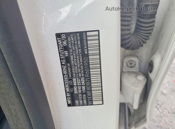 W1KWF8DB7LR601950 2020 MERCEDES-BENZ C White VIN sticker view