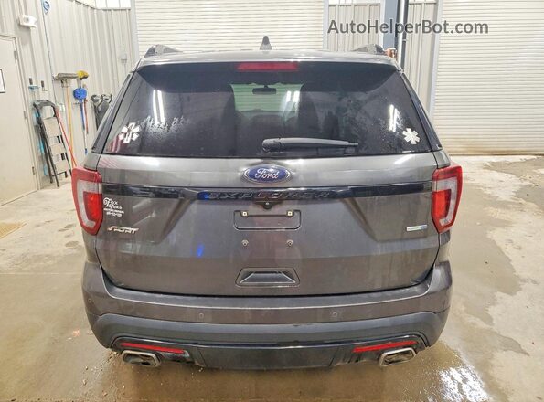 1FM5K8GT0GGD28353 2016 FORD EXPLORER Gray წინა სალონის ხედი