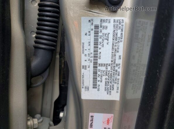1FADP3F28GL345024 2016 FORD FOCUS Gray VIN sticker view