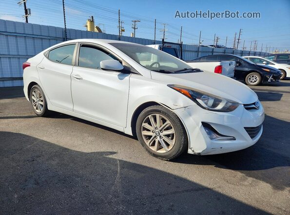 5NPDH4AE4GH750722 2016 HYUNDAI ELANTRA Белый Вид спереди
