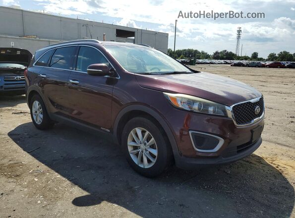 5XYPGDA50HG321540 2017 KIA SORENTO Maroon Դիմացի տեսք