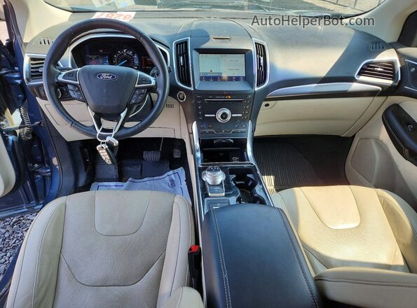 2FMPK4K91KBB10628 2019 FORD EDGE Blue Սարքավորումների վահանակի տեսք