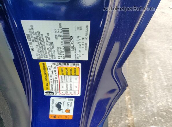 1FA6P8CF7G5235728 2016 FORD MUSTANG Blue VIN კოდის სტიკერის ხედი