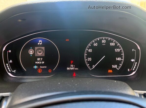 1HGCV1F45JA001477 2018 HONDA ACCORD Black ხელსაწყოთა პანელის ხედი
