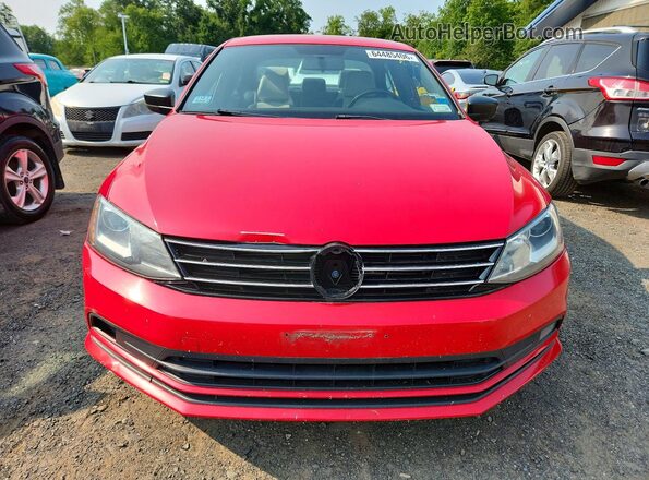 3VWD17AJXGM303354 2016 VOLKSWAGEN JETTA Красный Вид сзади