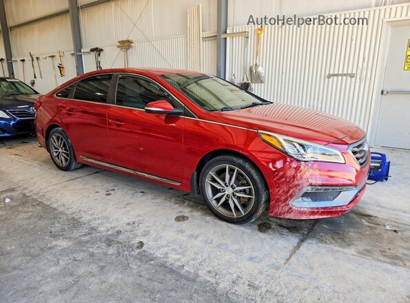 5NPE34AB1HH554330 2017 HYUNDAI SONATA Red Դիմացի տեսք