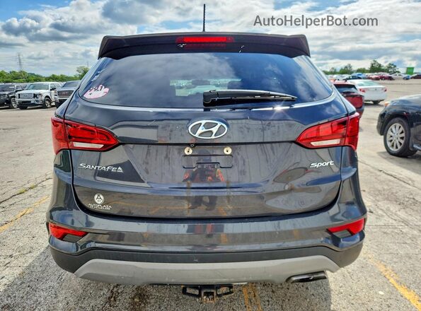 5XYZT3LB4JG565523 2018 HYUNDAI SANTA Gray წინა სალონის ხედი