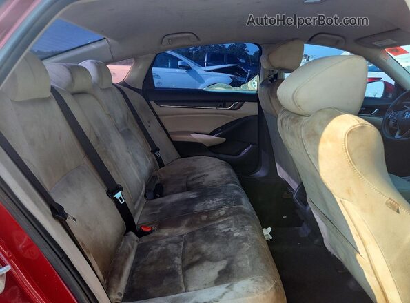 1HGCV1F10JA253823 2018 HONDA ACCORD Red უკანა სალონის ხედი
