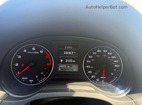 WAUA7GFF8G1019143 2016 AUDI A3 Blue Instrument cluster view