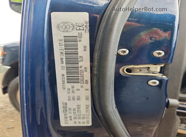 3C63R3GJ9KG572676 2019 RAM 3500 Blue VIN კოდის სტიკერის ხედი