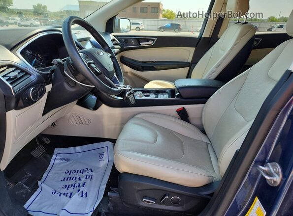 2FMPK4K91KBB10628 2019 FORD EDGE Blue Առջևի վահանակի տեսք
