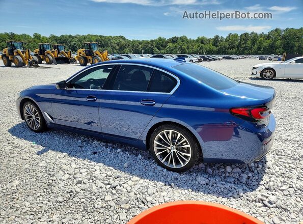 WBA53BH03MWX03301 2021 BMW 5 SERIES Blue Rear right