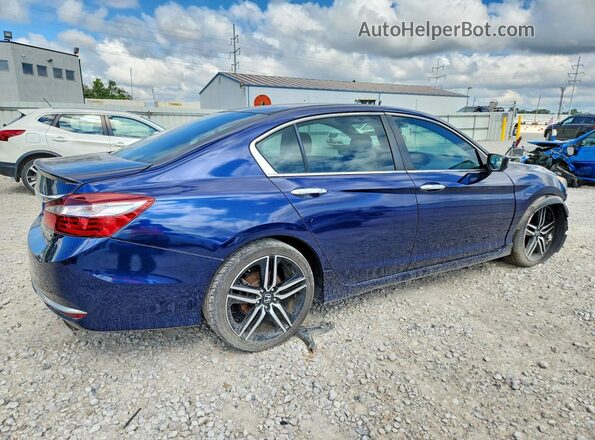 1HGCR2F52GA082210 2016 HONDA ACCORD Blue Przód prawy