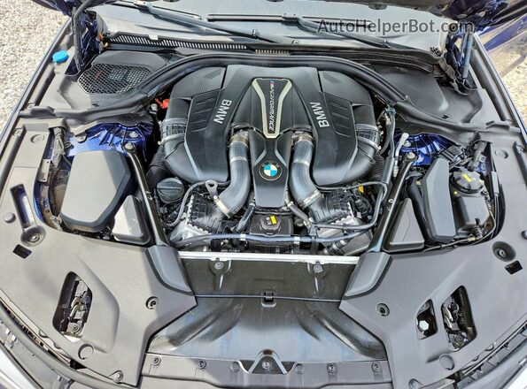 WBAJB9C59JB049338 2018 BMW M5 Синий Вид подкапотного пространства