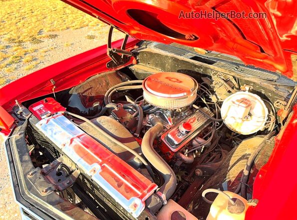 1C37J2K592505 1972 CHEVROLET CHEVELLE Red წინა პანელის ხედი