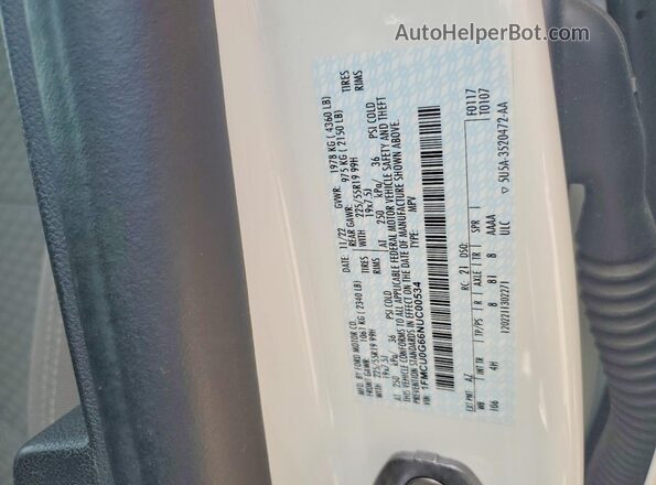 1FMCU0G66NUC00534 2022 FORD ESCAPE White Widok wnętrza 360 stopni