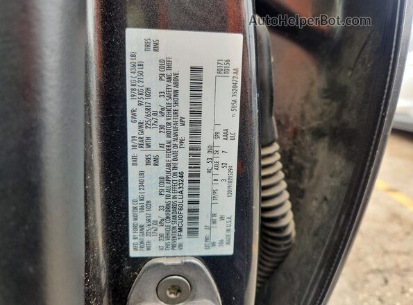 1FMCU0F60LUA33246 2020 FORD ESCAPE Серый Панорамный вид салона 360°