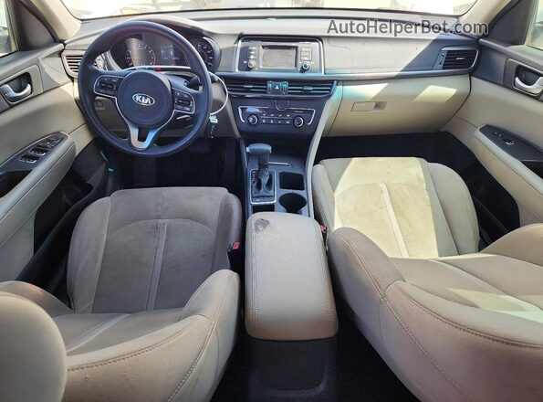 KNAGT4L34G5101006 2016 KIA OPTIMA White Вид щитка приладів