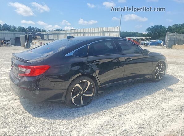 1HGCV1F32MA037879 2021 HONDA ACCORD Black Przód prawy