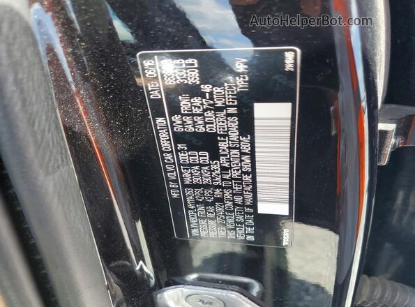 YV4BC0PL4H1114263 2017 VOLVO XC90 Black Панорамний вид салону 360°