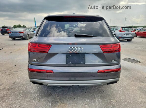 WA1VAAF78JD054762 2018 AUDI Q7 Gray წინა სალონის ხედი