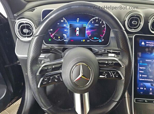 W1KAF4GB2NR009714 2022 MERCEDES-BENZ C Black ძრავის განყოფილების ხედი
