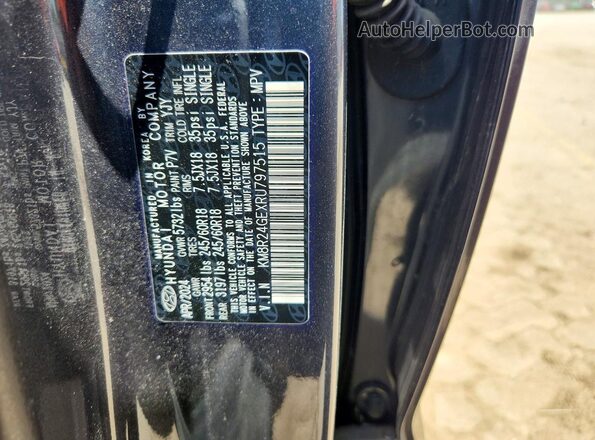 KM8R24GEXRU797515 2024 HYUNDAI PALISADE Gray VIN sticker view
