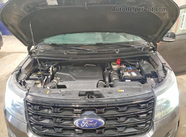 1FM5K8GT0GGD28353 2016 FORD EXPLORER Gray VIN კოდის სტიკერის ხედი