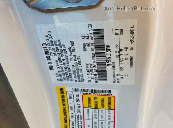 1FA6P8TH7L5158404 2020 FORD MUSTANG White Widok naklejki z numerem VIN