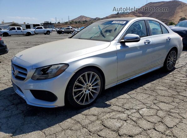 55SWF4JBXHU225943 2017 MERCEDES-BENZ C-CLASS Silver Tył lewy