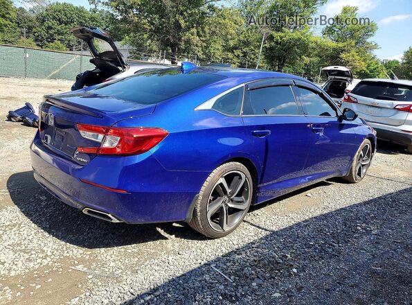 1HGCV1F38KA037012 2019 HONDA ACCORD Blue Przód prawy