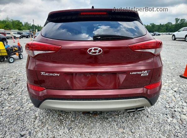KM8J3CA23JU608937 2018 HYUNDAI TUCSON Burgundy Вид салону спереду