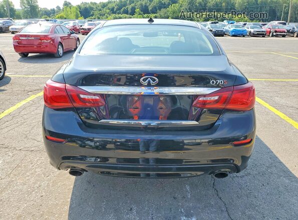 JN1BY1AP6HM741229 2017 INFINITI Q70 Black წინა სალონის ხედი