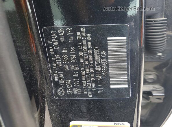 KMHLL4DG7SU889907 2025 HYUNDAI ELANTRA Black VIN կոդի պիտակի տեսք