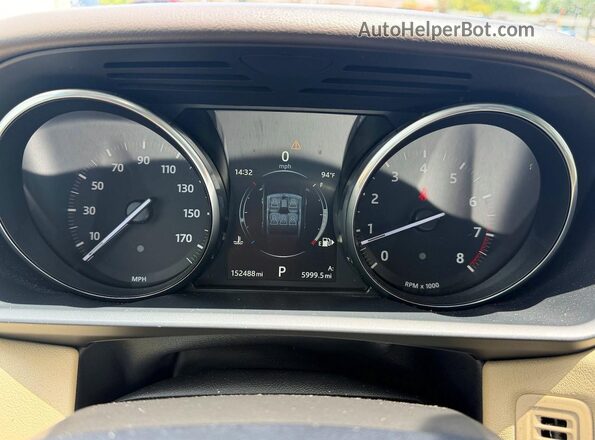 SALWR2PF9GA654448 2016 LAND ROVER RANGE Black Вид щитка приладів